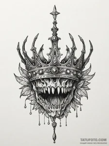 Woven crown devouring light, artistic tattoo... - эскиз тату (№1752198677_0, 11.07.2025 01:51) — Tatufoto.com
