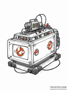 A ghostbusters ghost trap - эскиз тату (№1752199686_0, 11.07.2025 02:08) — Tatufoto.com