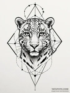 Leopard with its spots subtly forming a const... - эскиз тату (№1752201465_0, 11.07.2025 02:37) — Tatufoto.com