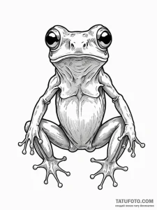 A glass frog with visible organs - эскиз тату (№1752201548_0, 11.07.2025 02:39) — Tatufoto.com