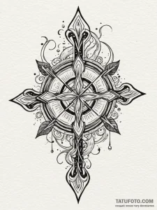 Rift sigil burning through sky, tattoo flash... - эскиз тату (№1752201798_0, 11.07.2025 02:43) — Tatufoto.com