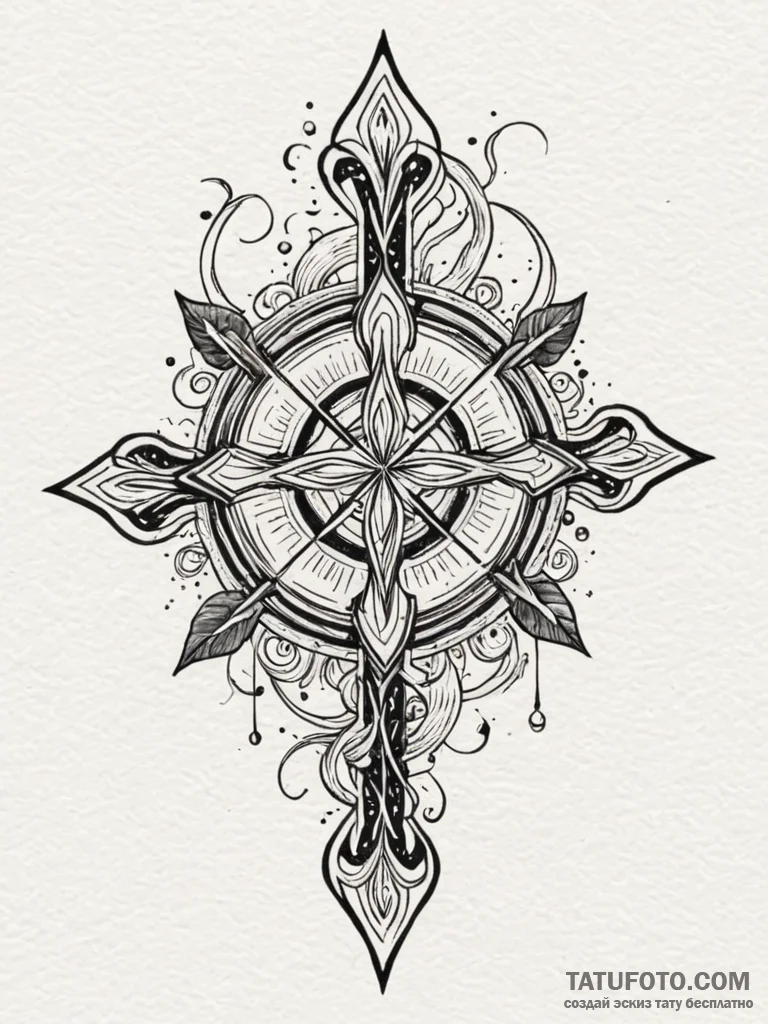 Rift sigil burning through sky, tattoo flash… — эскиз тату (№1752201798_0, 11.07.2025 02:43) — Tatufoto.com