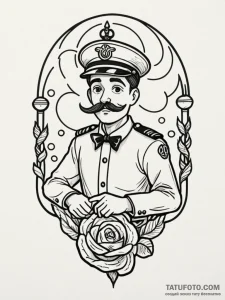 Puppeteer, tattoo line art, bold outlines, th... - эскиз тату (№1752202471_0, 11.07.2025 02:54) — Tatufoto.com