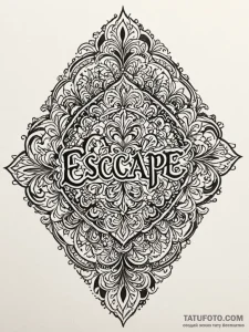 Button with 'reset' or 'escape' written on it... - эскиз тату (№1752204242_0, 11.07.2025 03:24) — Tatufoto.com