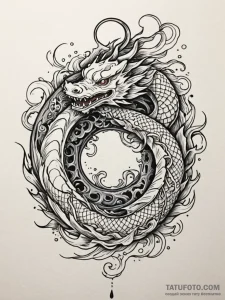 Labyrinth spiral beneath bone roots, ink illu... - эскиз тату (№1752206756_0, 11.07.2025 04:05) — Tatufoto.com