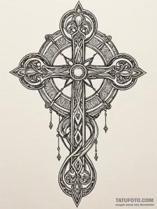 Xenolith staff crowned with stars, tattoo dra... - эскиз тату (№1752207174_0, 11.07.2025 04:12) — Tatufoto.com