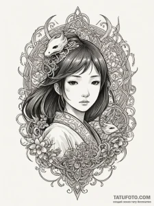 No-face from spirited away, concept art for t... - эскиз тату (№1752207677_0, 11.07.2025 04:21) — Tatufoto.com
