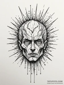Scanner (like from the movie), causing a head... - эскиз тату (№1752208178_0, 11.07.2025 04:29) — Tatufoto.com
