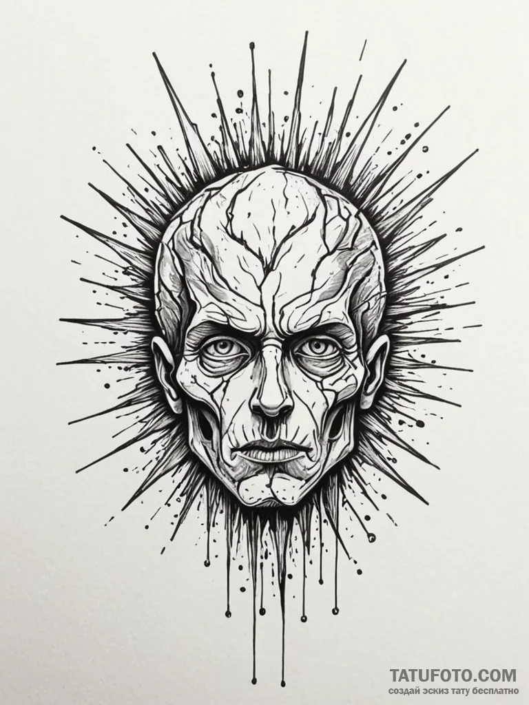 Scanner (like from the movie), causing a head… — эскиз тату (№1752208178_0, 11.07.2025 04:29) — Tatufoto.com