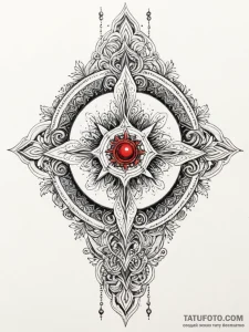 Quicksilver relic beneath celestial bloom, ar... - эскиз тату (№1752209263_0, 11.07.2025 04:47) — Tatufoto.com