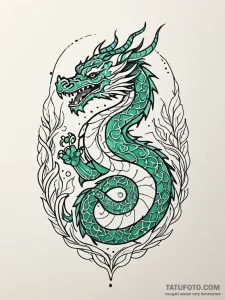 Jade carving of a dragon or other protective... - эскиз тату (№1752209594_0, 11.07.2025 04:53) — Tatufoto.com