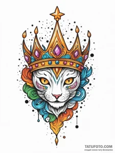 Engraved crown forged in starlight, tattoo dr... - эскиз тату (№1752211613_0, 11.07.2025 05:26) — Tatufoto.com
