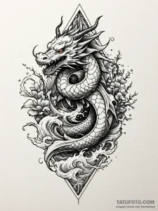 Relic trident beneath spectral tide, tattoo l... - эскиз тату (№1752212034_0, 11.07.2025 05:33) — Tatufoto.com