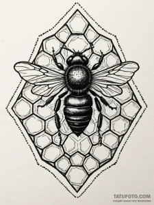Honeycomb, tattoo drawing outline, profession... - эскиз тату (№1752212455_0, 11.07.2025 05:40) — Tatufoto.com