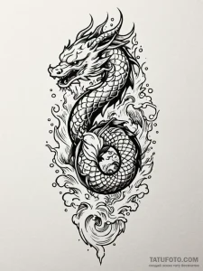 Gleaming blade beneath burning sky, ink illus... - эскиз тату (№1752212539_0, 11.07.2025 05:42) — Tatufoto.com