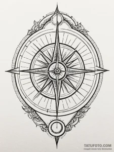 Sundial, telling time by the sun's shadow, ar... - эскиз тату (№1752212960_0, 11.07.2025 05:49) — Tatufoto.com