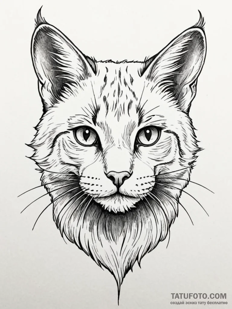 кот - эскиз тату (№1752213753_0, 11.07.2025 06:02) — Tatufoto.com