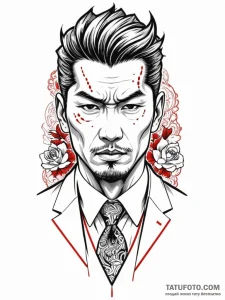 Yakuza (symbolism), concept art for tattoo, c... - эскиз тату (№1752215666_0, 11.07.2025 06:34) — Tatufoto.com