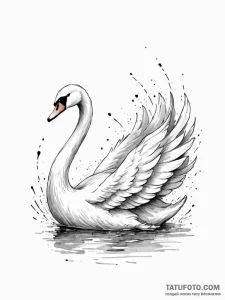 Swan - эскиз тату (№1752218348_0, 11.07.2025 07:19) — Tatufoto.com