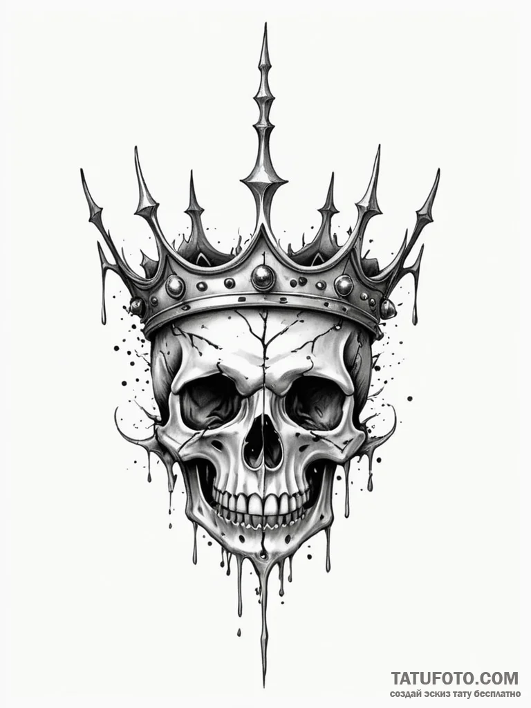 Night thorns piercing bone crown, tattoo line... - эскиз тату (№1752219103_0, 11.07.2025 07:31) — Tatufoto.com