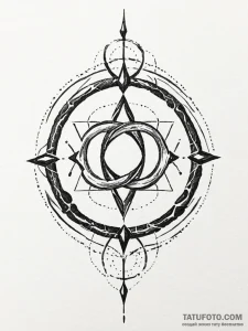 Omega (symbol), ink illustration for tattoo,... - эскиз тату (№1752220442_0, 11.07.2025 07:54) — Tatufoto.com