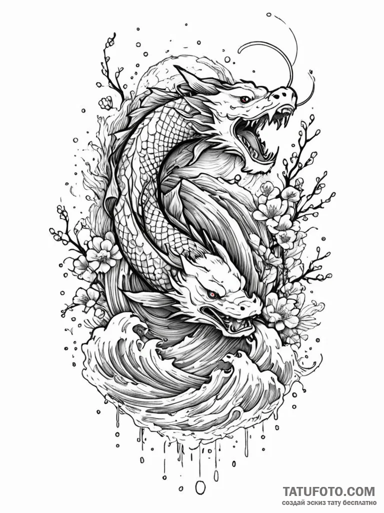 Data-knife plunging into a server, causing a… — эскиз тату (№1752221726_0, 11.07.2025 08:15) — Tatufoto.com