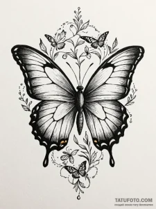 A vibrant butterfly collection pinned on a co... - эскиз тату (№1752222905_0, 11.07.2025 08:35) — Tatufoto.com