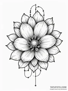 Cosmic flower blooming in void, concept art f... - эскиз тату (№1752223493_0, 11.07.2025 08:44) — Tatufoto.com