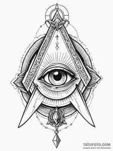 Masonic square and compasses, with an all-see... - эскиз тату (№1752223576_0, 11.07.2025 08:46) — Tatufoto.com