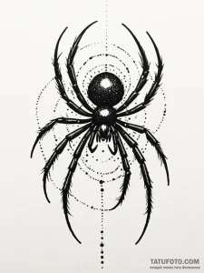 Black widow (spider), artistic tattoo sketch,... - эскиз тату (№1752223660_0, 11.07.2025 08:47) — Tatufoto.com