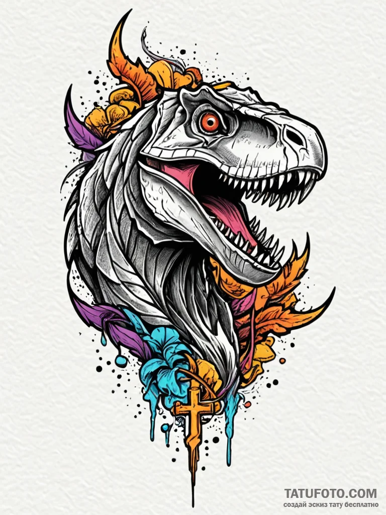 Raptor's claw, sharp and fossilized, ink illu... - эскиз тату (№1752224163_0, 11.07.2025 08:56) — Tatufoto.com