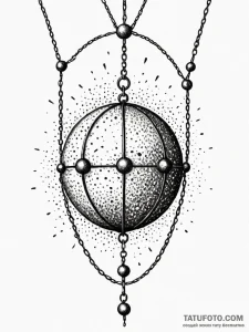 Blood orb suspended in chains, concept art fo... - эскиз тату (№1752224916_0, 11.07.2025 09:08) — Tatufoto.com