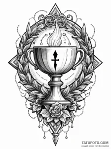 Queenр р†р вђљрівђћсћs chalice brimming with... - эскиз тату (№1752225928_0, 11.07.2025 09:25) — Tatufoto.com