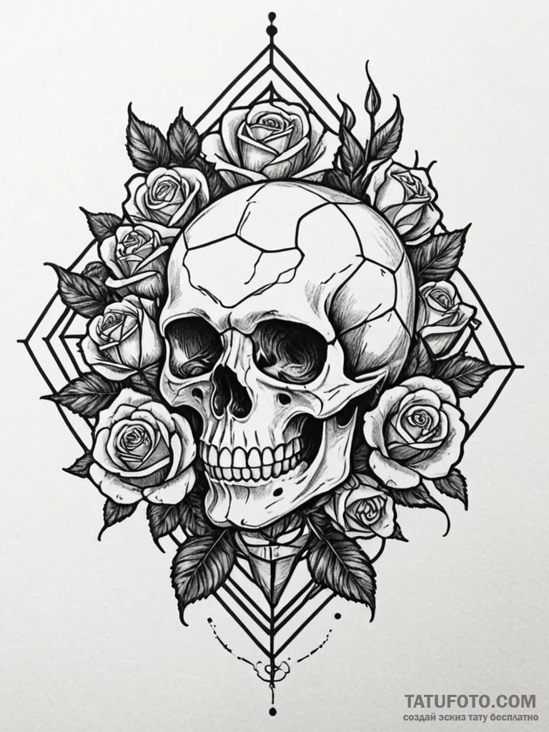 Soccer ball, tattoo drawing outline, unique d... - эскиз тату (№1752230544_0, 11.07.2025 10:42) — Tatufoto.com