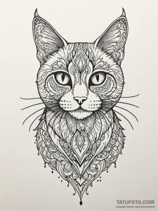 Cat shadow stalking in mist, tattoo drawing o... - эскиз тату (№1752234253_0, 11.07.2025 11:44) — Tatufoto.com