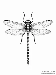 Mechanical dragonfly - эскиз тату (№1752235250_0, 11.07.2025 12:00) — Tatufoto.com