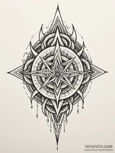 Thorned dagger devouring flame, tattoo sketch... - эскиз тату (№1752236141_0, 11.07.2025 12:15) — Tatufoto.com