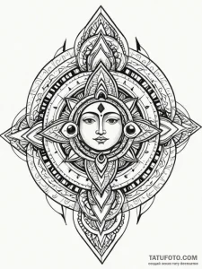 Broken statue with glowing core, artistic tat... - эскиз тату (№1752236946_0, 11.07.2025 12:29) — Tatufoto.com