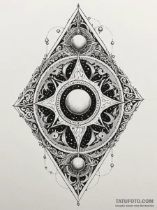 Triptych showing the birth, life, and death o... - эскиз тату (№1752237593_0, 11.07.2025 12:39) — Tatufoto.com