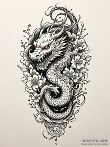 Oak blossom devouring relic, tattoo sketch de... - эскиз тату (№1752237997_0, 11.07.2025 12:46) — Tatufoto.com