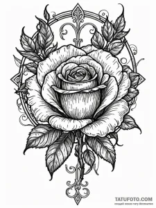 Withered rose shedding petals of dust, ink il... - эскиз тату (№1752239615_0, 11.07.2025 13:13) — Tatufoto.com