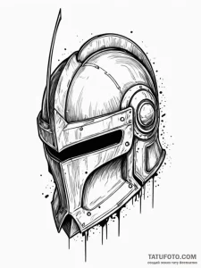 Knightр р†р вђљрівђћсћs helmet split in battl... - эскиз тату (№1752239777_0, 11.07.2025 13:16) — Tatufoto.com