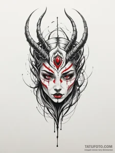 O, tattoo sketch design, bold outlines, thick... - эскиз тату (№1752239938_0, 11.07.2025 13:18) — Tatufoto.com