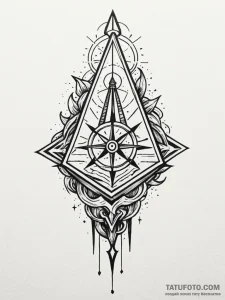Night sigil beneath shattered spire, tattoo f... - эскиз тату (№1752241019_0, 11.07.2025 13:36) — Tatufoto.com