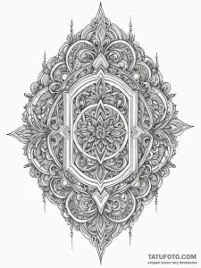 Door ajar, spilling geometric, non-euclidean... - эскиз тату (№1752241104_0, 11.07.2025 13:38) — Tatufoto.com