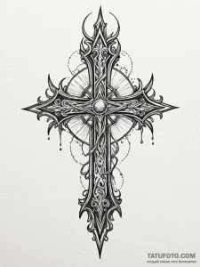 Unholy blade crowned in frost, tattoo sketch... - эскиз тату (№1752241445_0, 11.07.2025 13:44) — Tatufoto.com