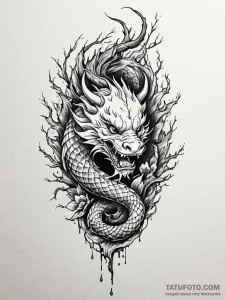 Hallowed tree crowned in roots, tattoo sketch... - эскиз тату (№1752242133_0, 11.07.2025 13:55) — Tatufoto.com