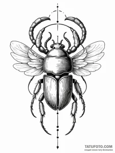 Scarab - эскиз тату (№1752242732_0, 11.07.2025 14:05) — Tatufoto.com