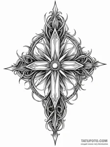 Frosted blade crowned with thorns, artistic t... - эскиз тату (№1752242816_0, 11.07.2025 14:06) — Tatufoto.com