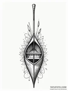 Oar, strong and weathered, from a rowing boat... - эскиз тату (№1752247158_0, 11.07.2025 15:19) — Tatufoto.com